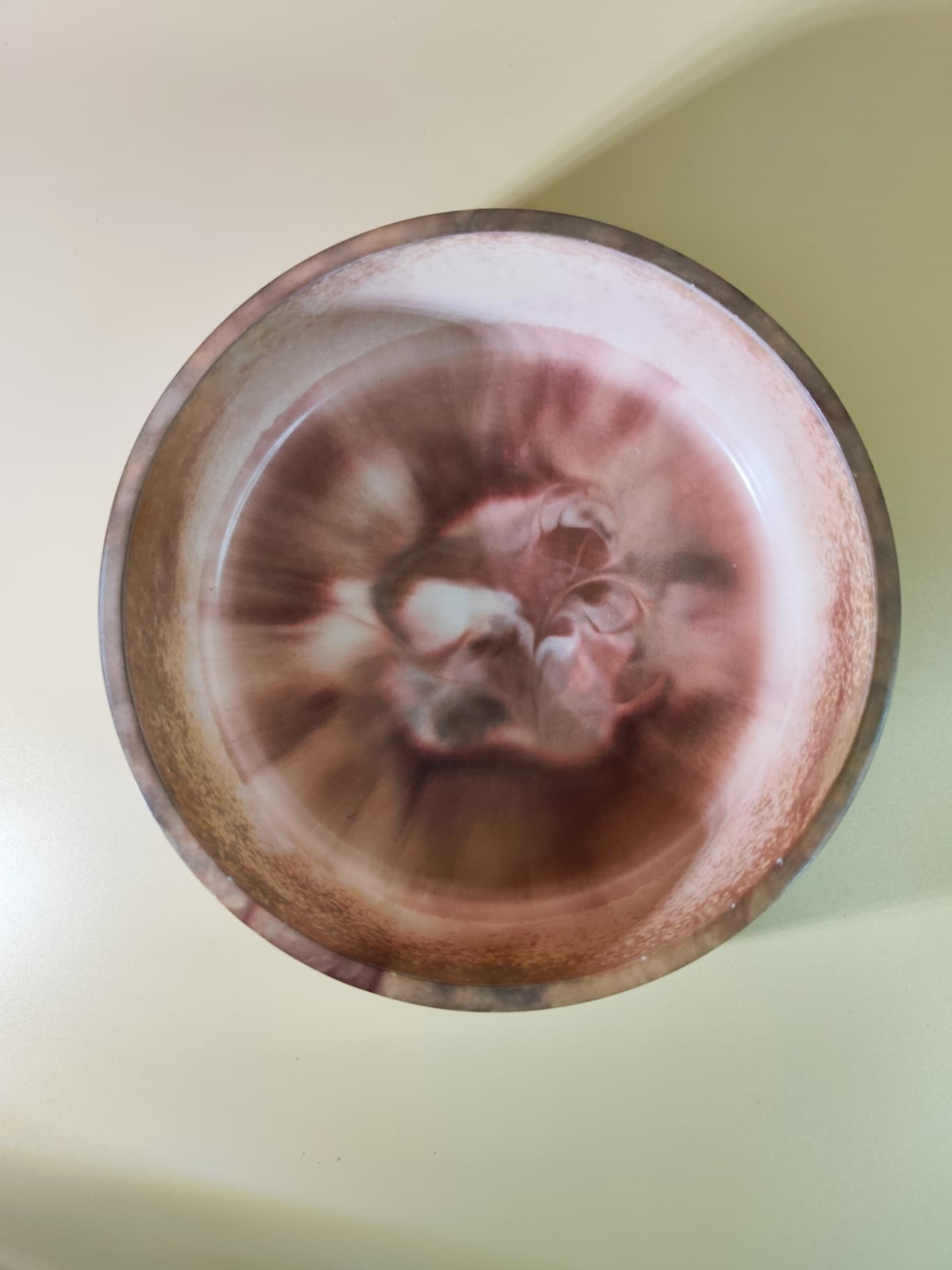 Конфетница в мраморной технике / темный рисунок, 18х15х6см, мраморная техника