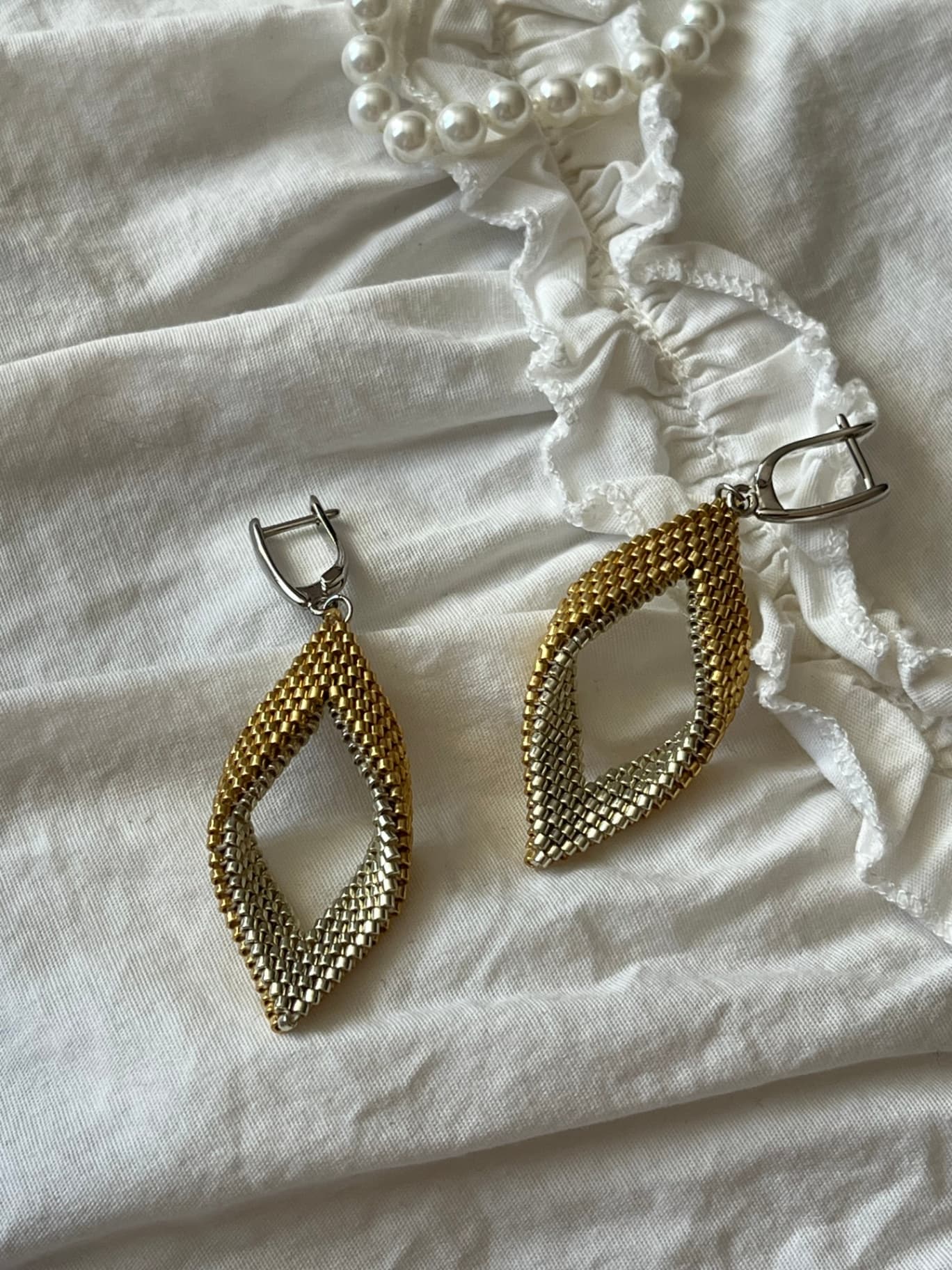 Серьги листики
