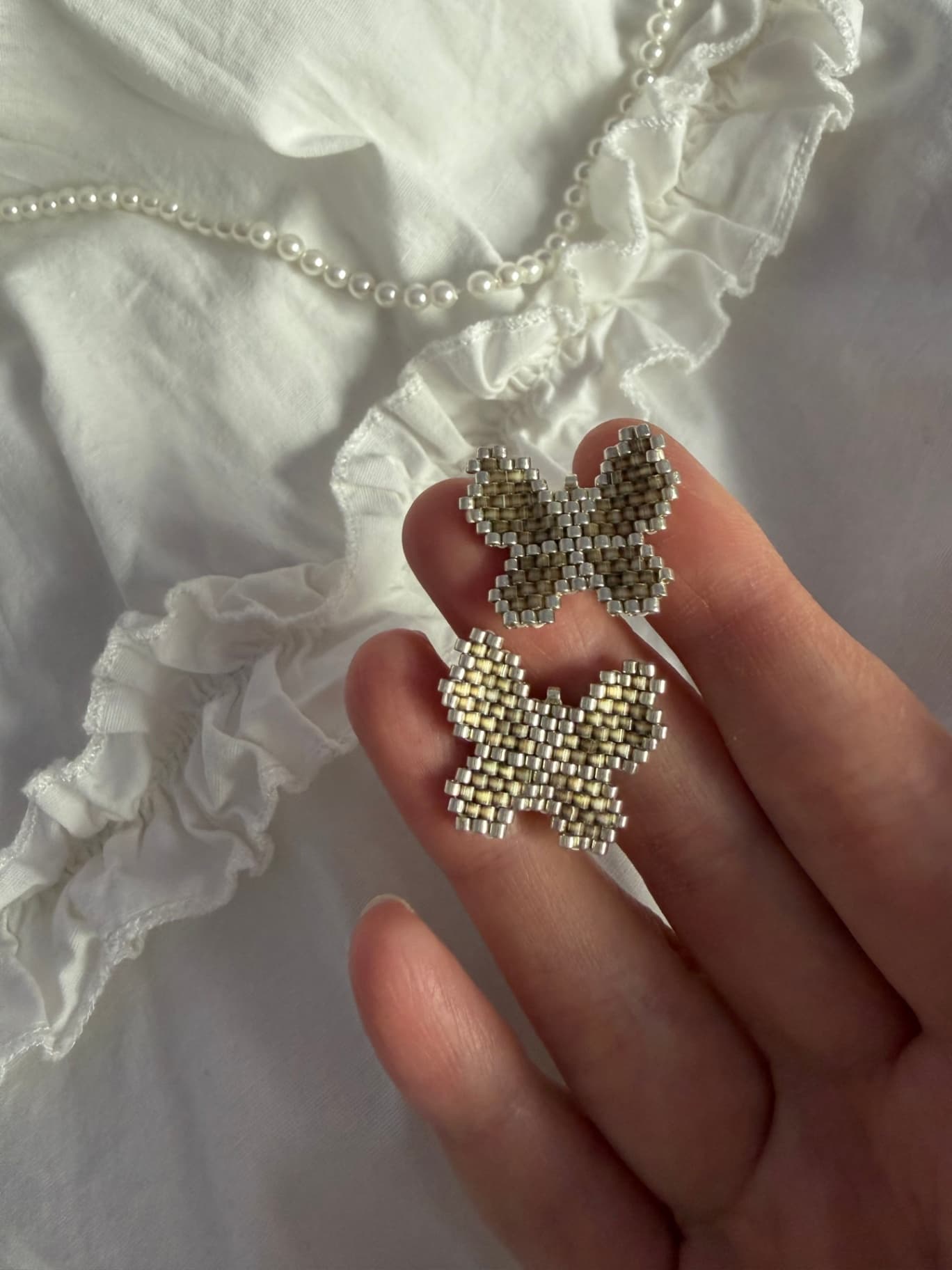 Серьги бабочки