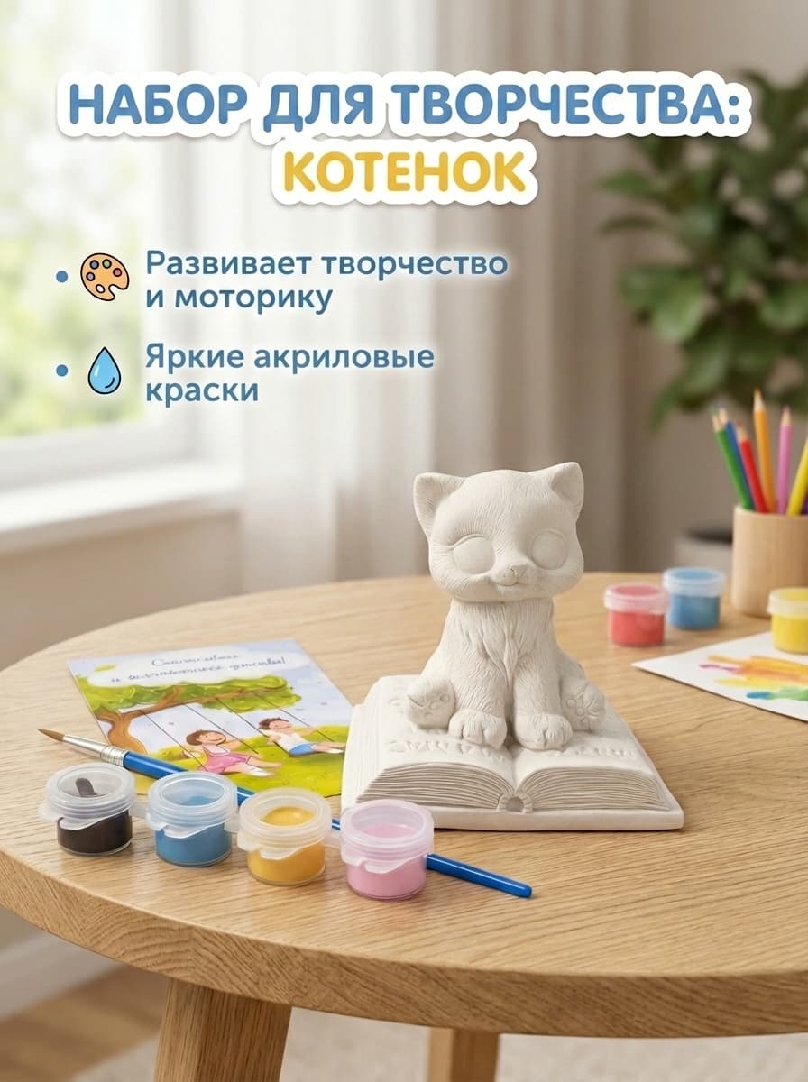 Набор для творчества "Котёнок. Раскрась сам"