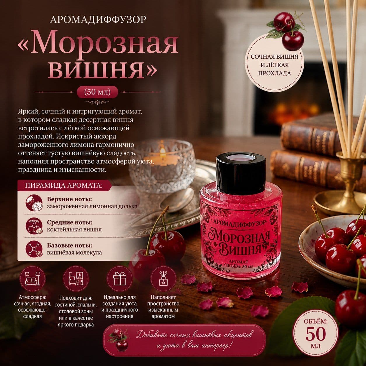 Диффузор Морозная вишня