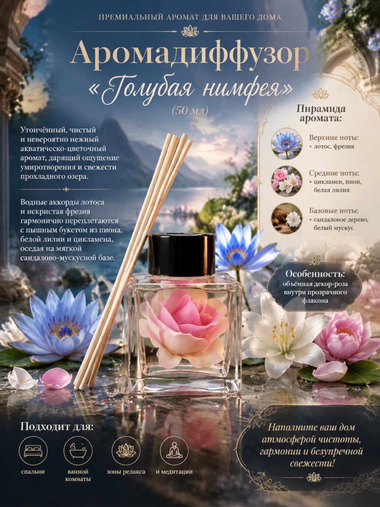 Диффузор «Голубая нимфея»
